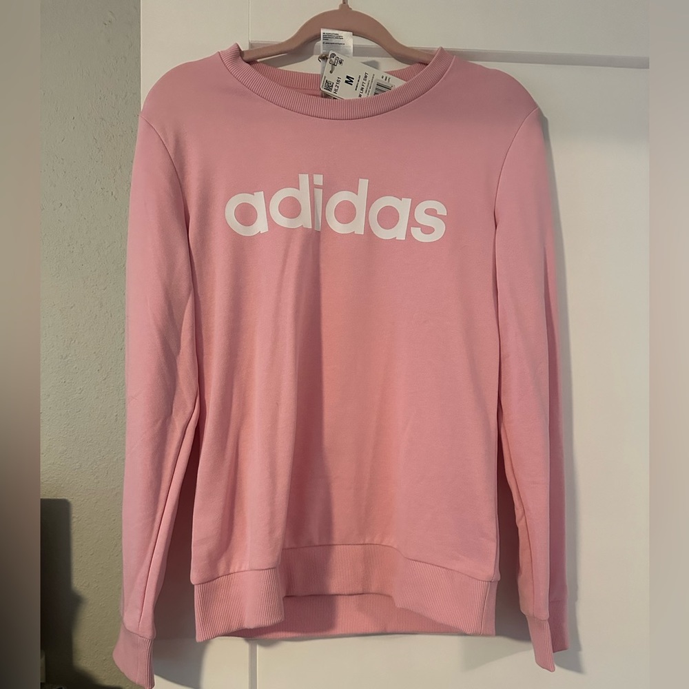 NWT Adidas pink crewneck sweatshirt